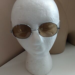Taupe Brown Shade Oval Octagon Sunglasses